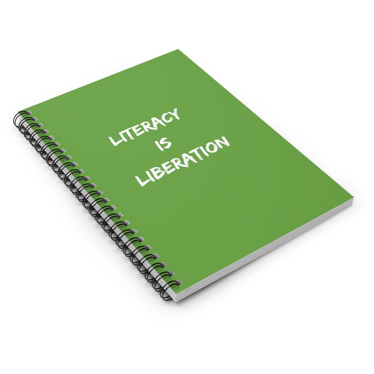 Green LITERACY Spiral Notebook - Ruled Line