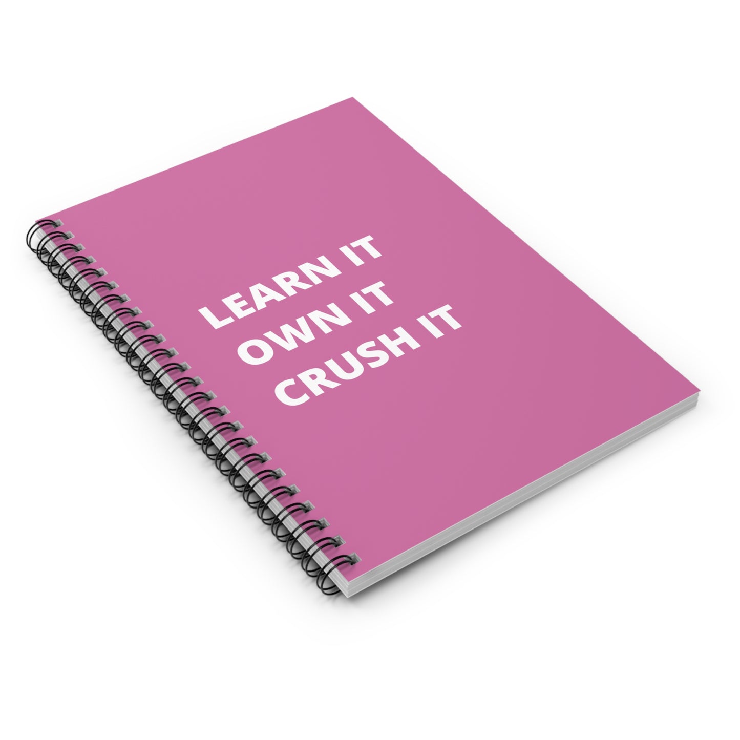Light Pink Learn It Spiral Notebook - Ruled Line