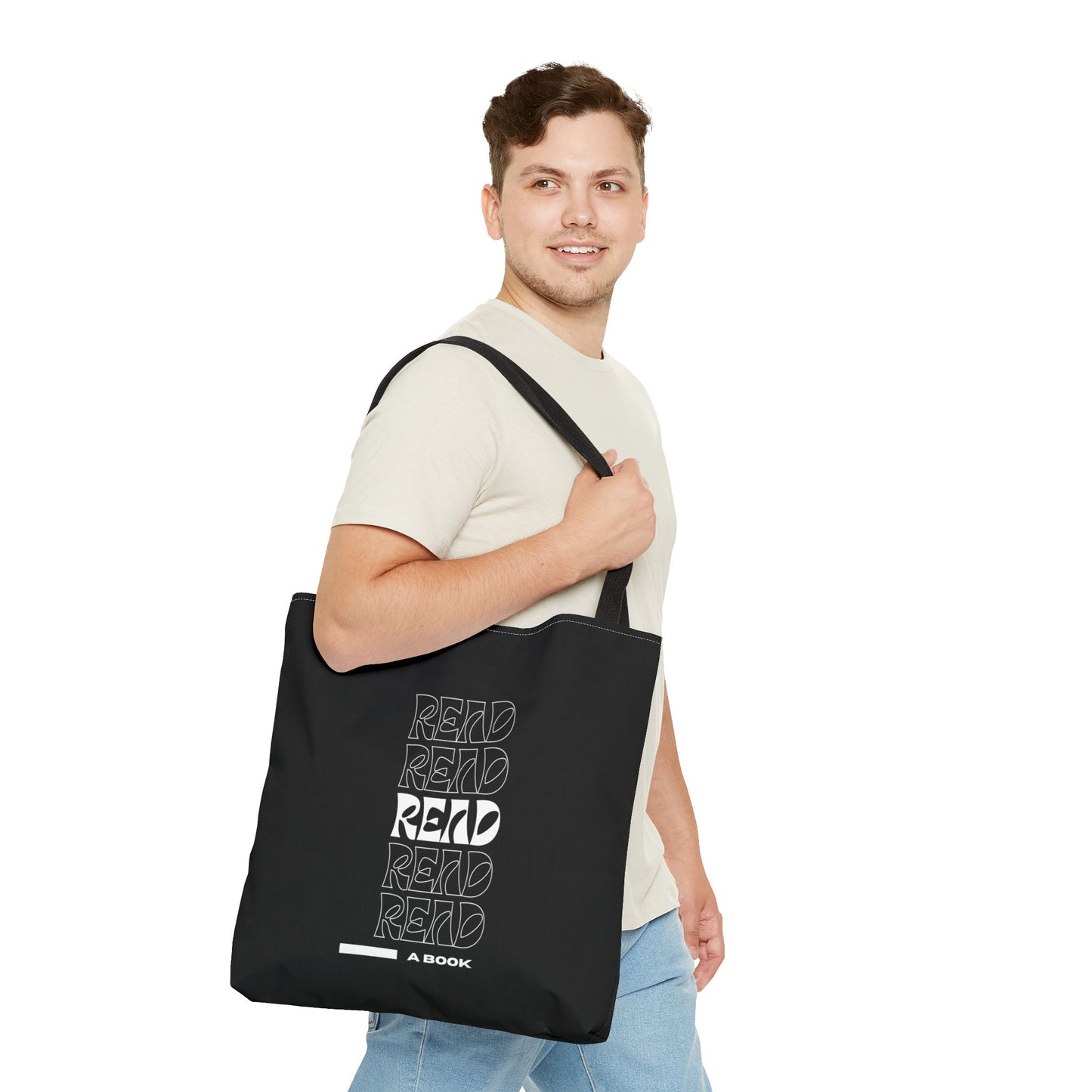 Black Read A Book Tote Bag