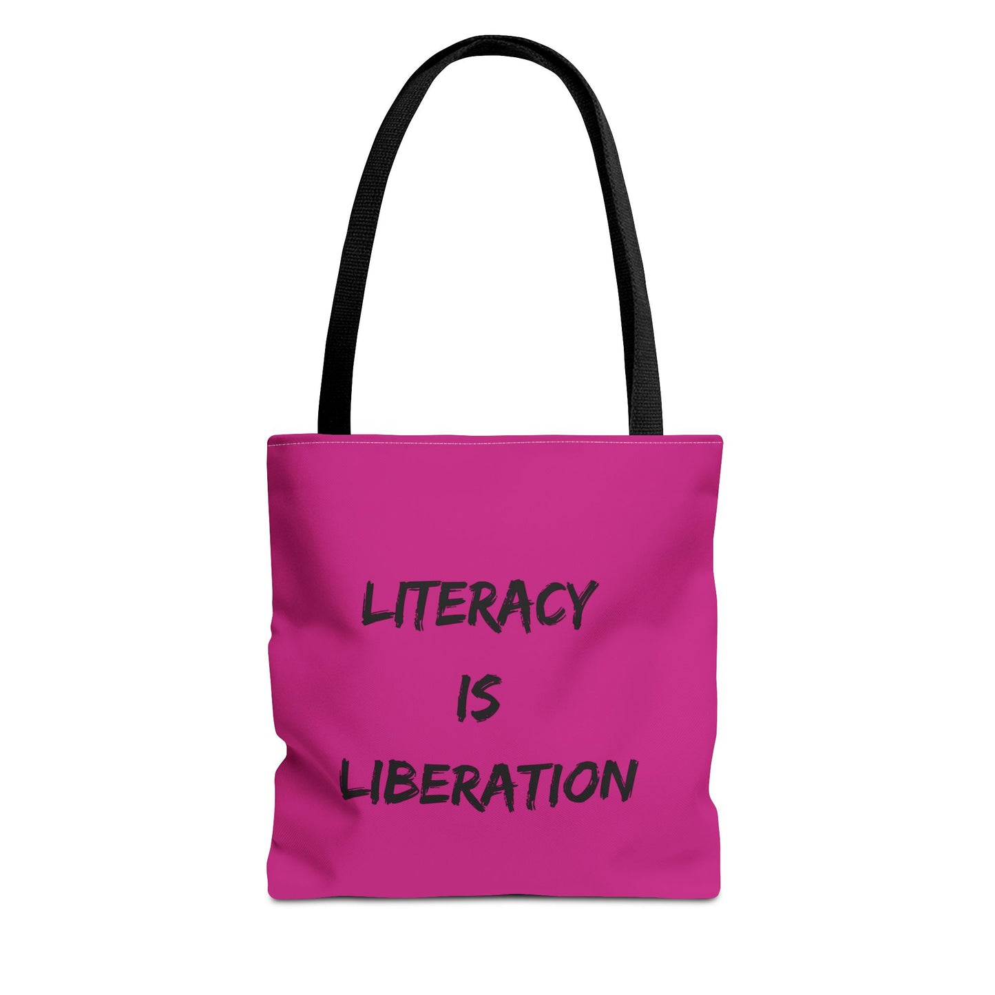 Pink Literacy Tote Bag