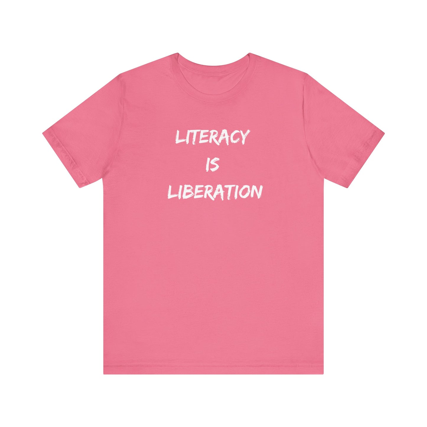 Literacy Is Liberation Unisex Jersey Short Sleeve Tee (Berry Collection)