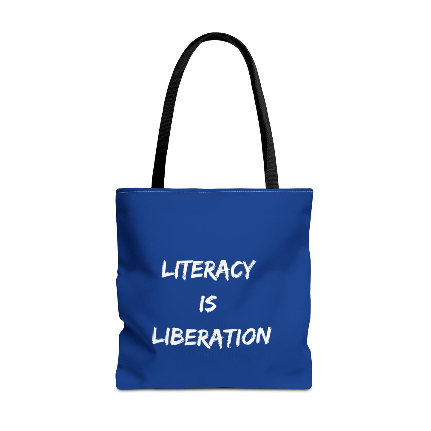 Dark Blue Literacy Tote Bag