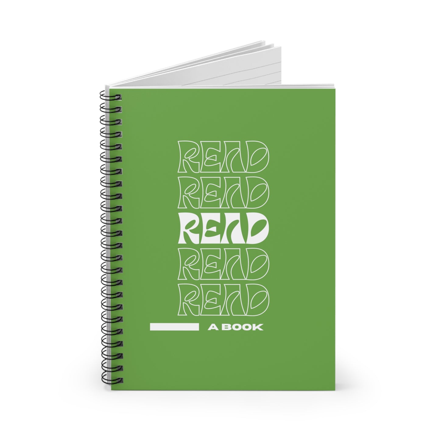 Green READ Spiral Notebook - Ruled Line