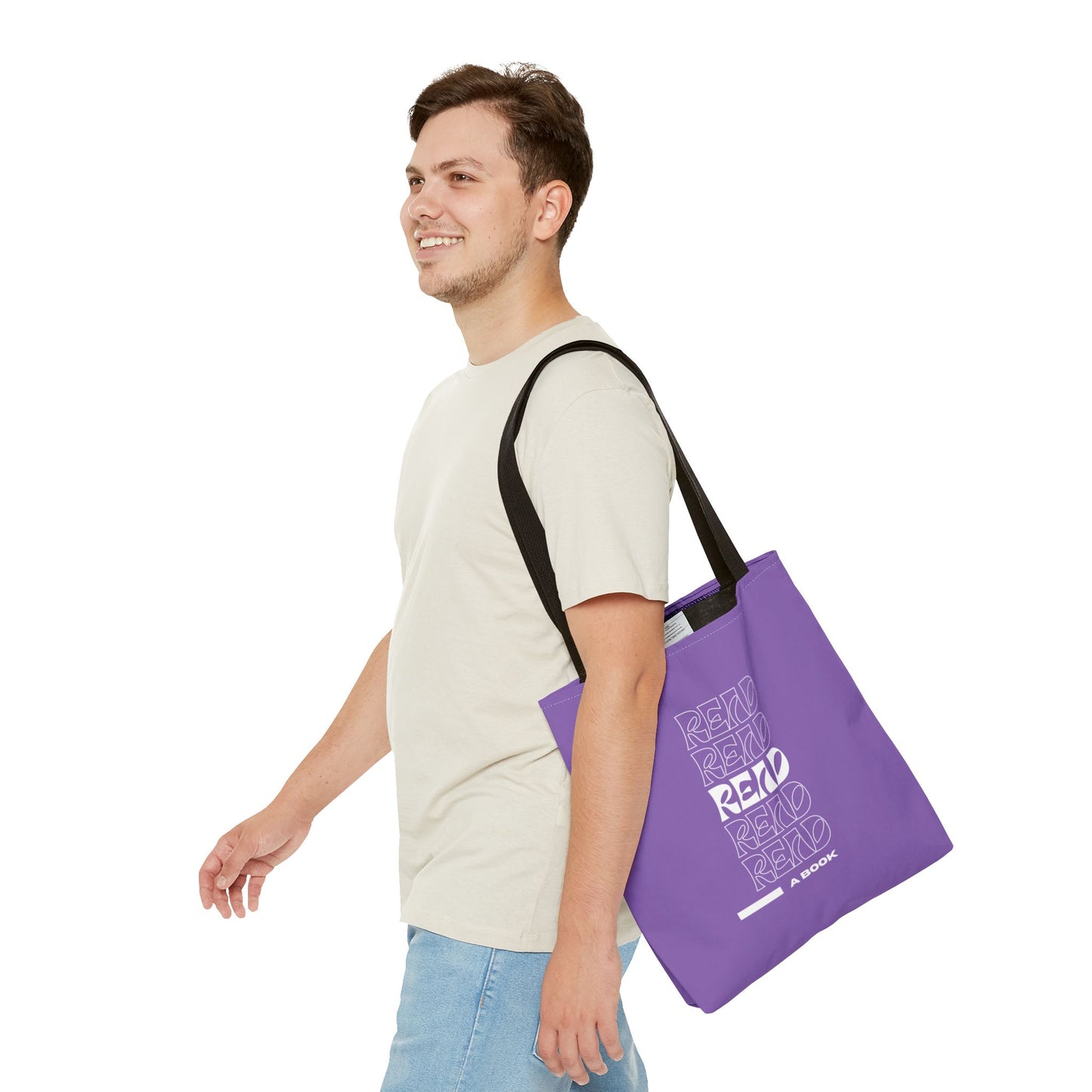 Light Purple Read A Book Tote Bag