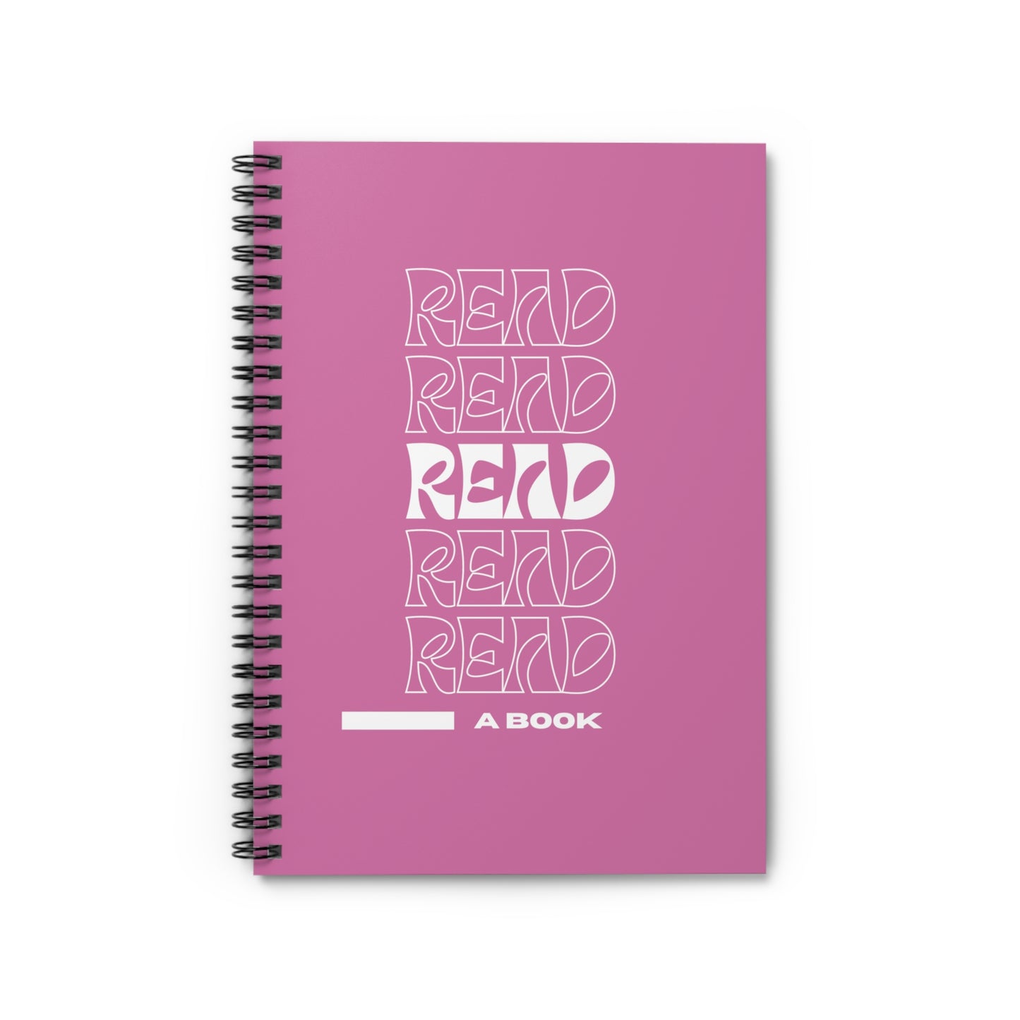 Light Pink READ Spiral Notebook - Ruled Line