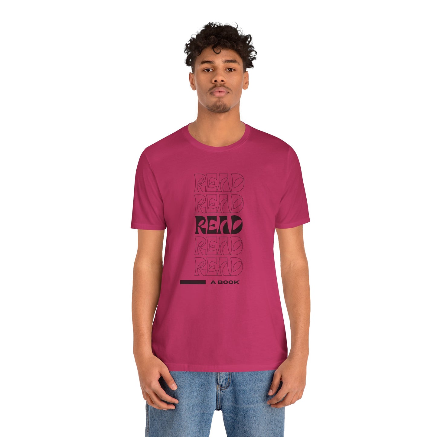 READ Unisex Jersey Short Sleeve Tee (Berry Collection)