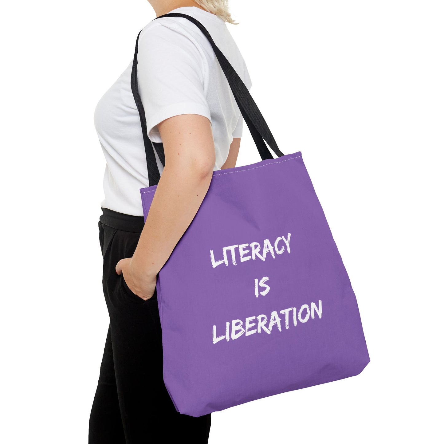 Light Purple Literacy Tote Bag