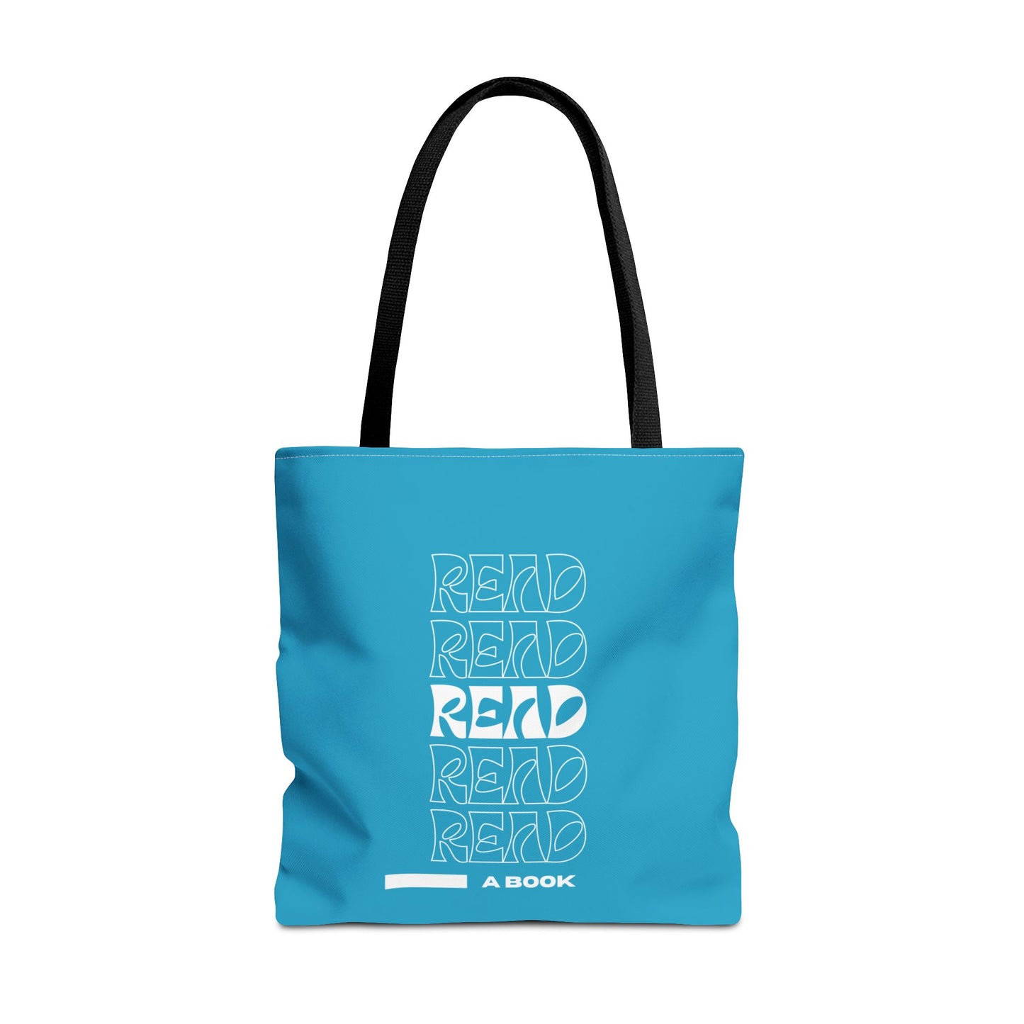 Turquoise Read A Book Tote Bag