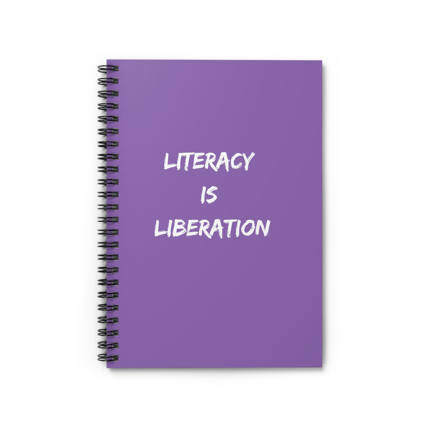 Light Purple LITERACY Spiral Notebook - Ruled Line