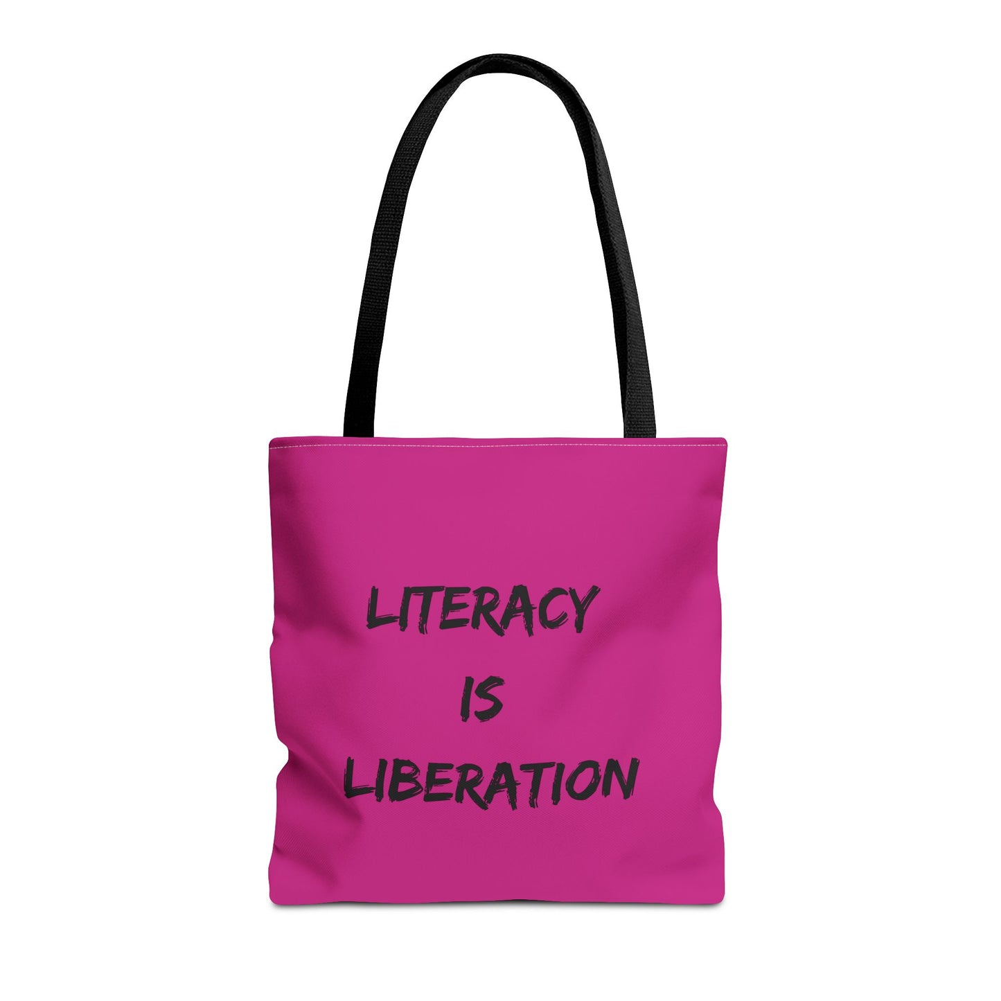 Pink Literacy Tote Bag