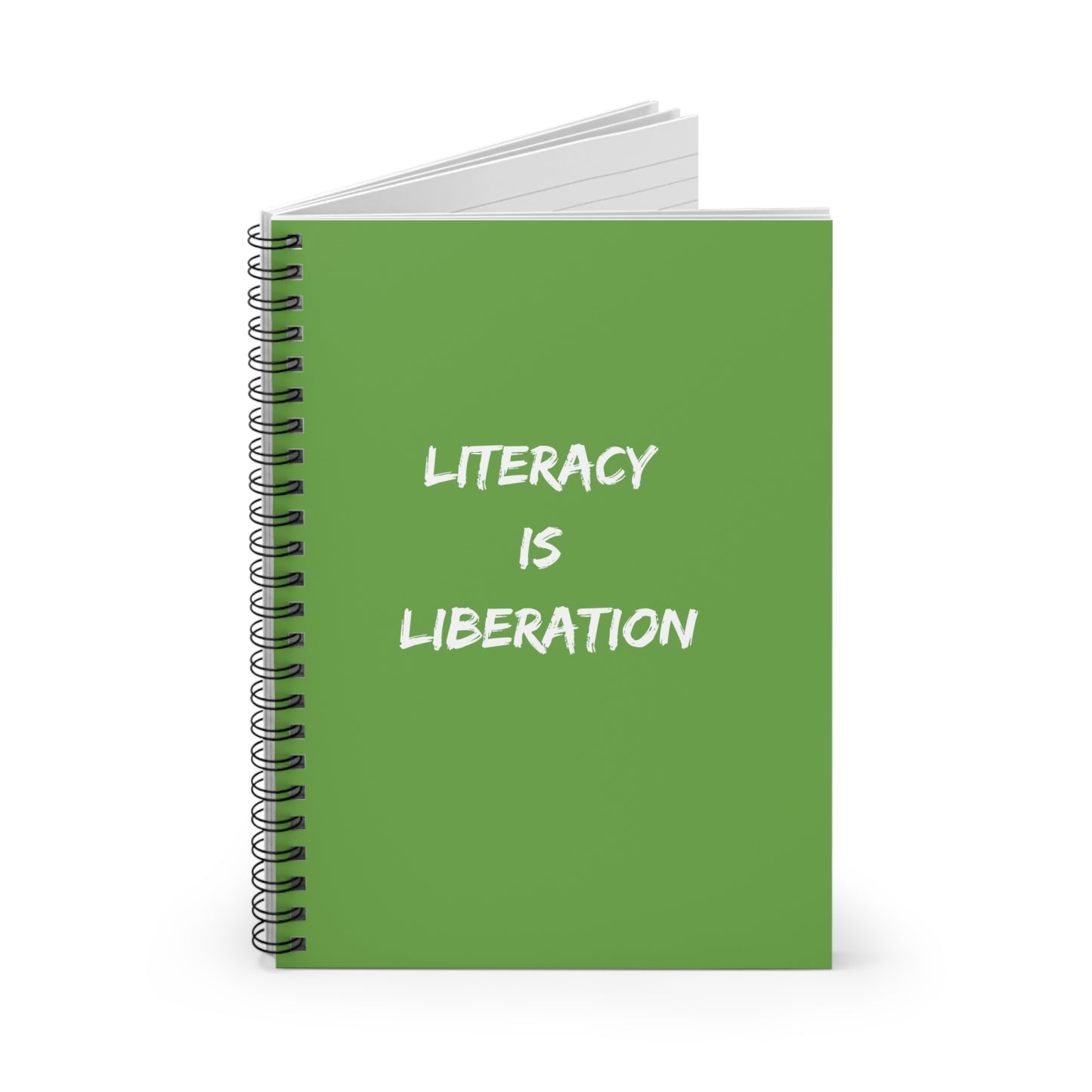 Green LITERACY Spiral Notebook - Ruled Line