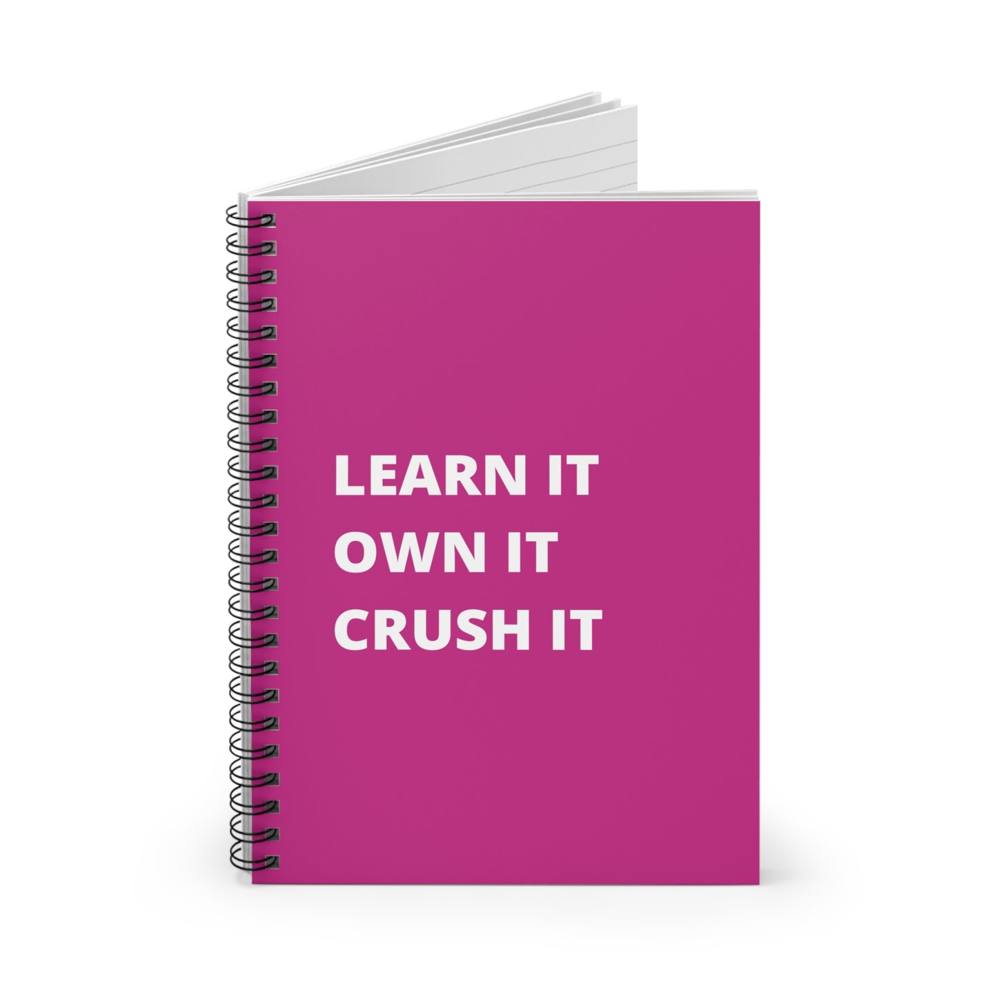 Pink Learn It Spiral Notebook - Ruled Line