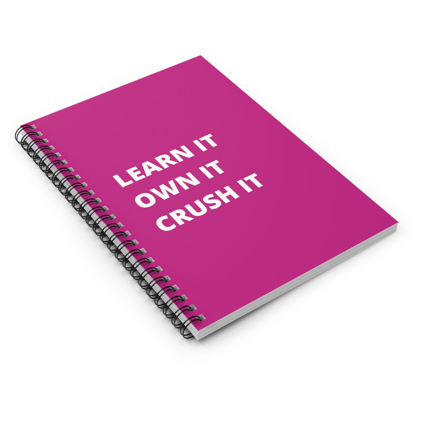 Pink Learn It Spiral Notebook - Ruled Line