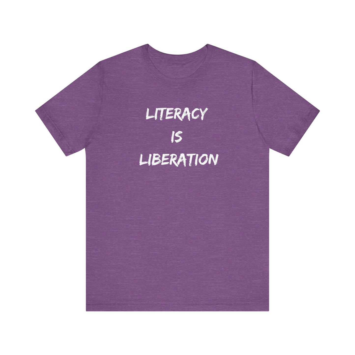 Literacy Is Liberation Unisex Jersey Short Sleeve Tee (Berry Collection)
