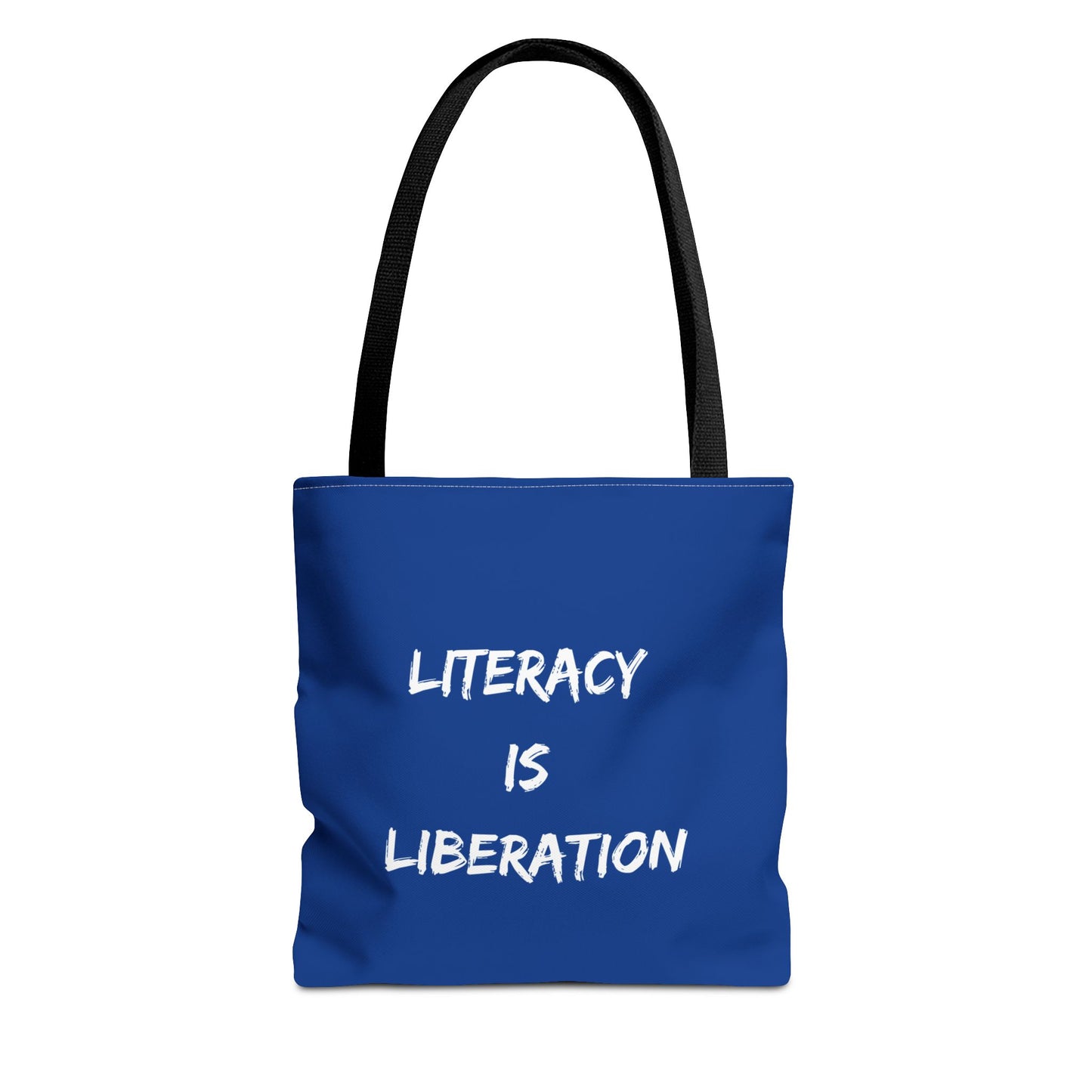Dark Blue Literacy Tote Bag
