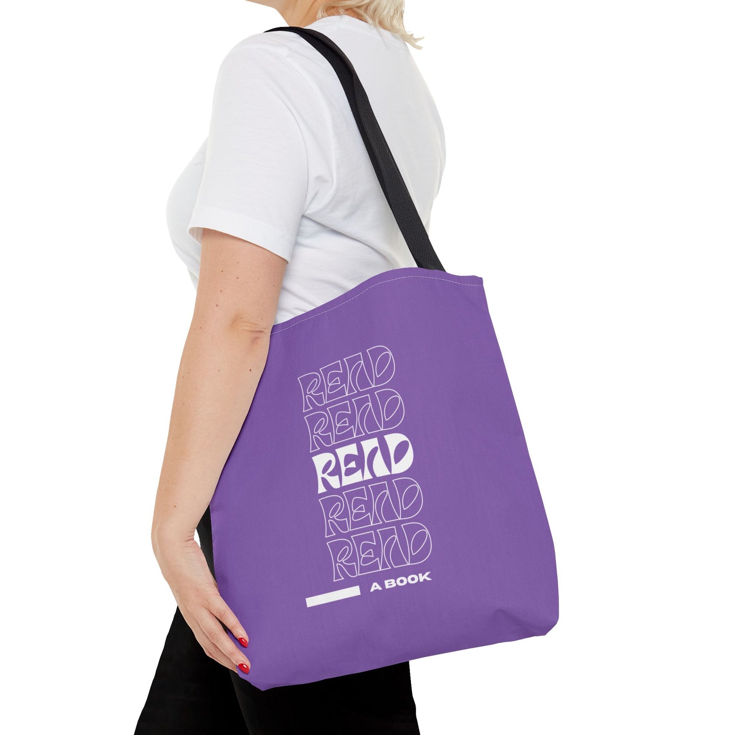 Light Purple Read A Book Tote Bag