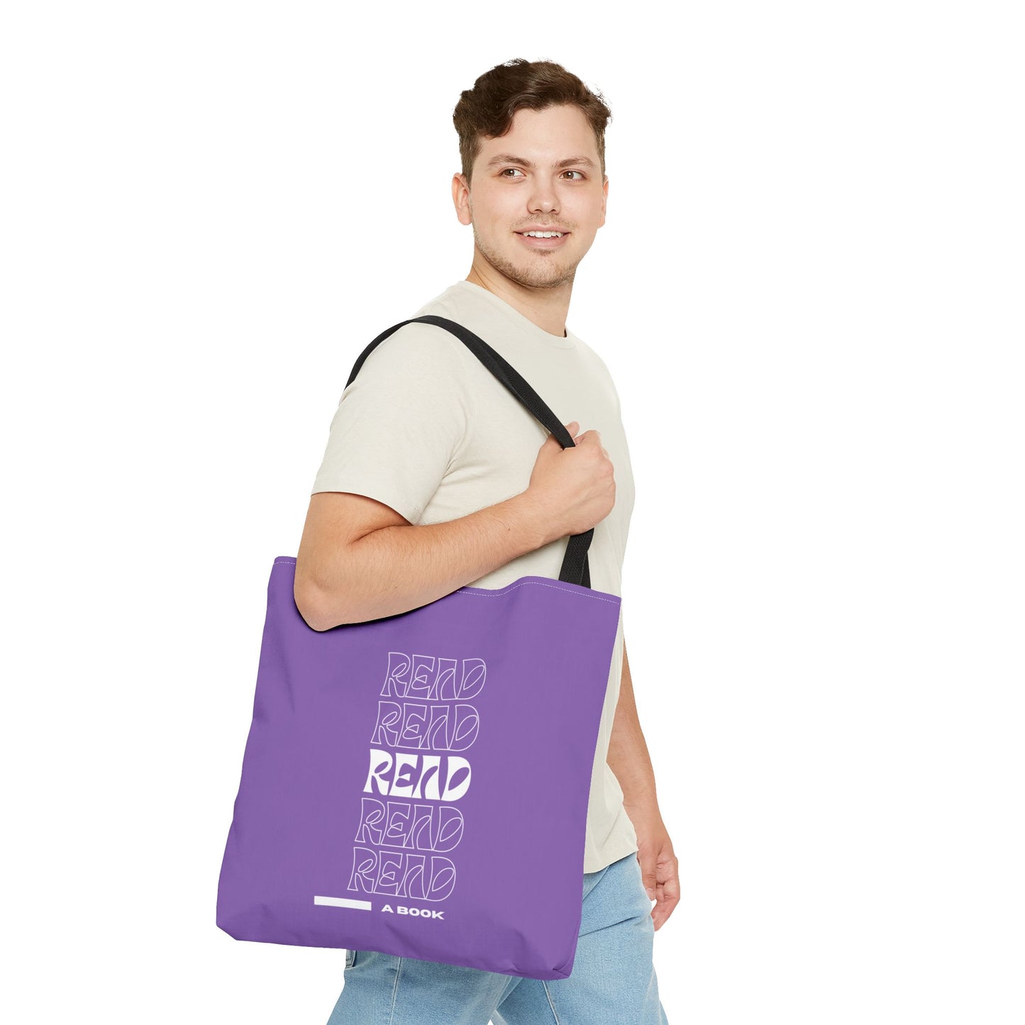 Light Purple Read A Book Tote Bag