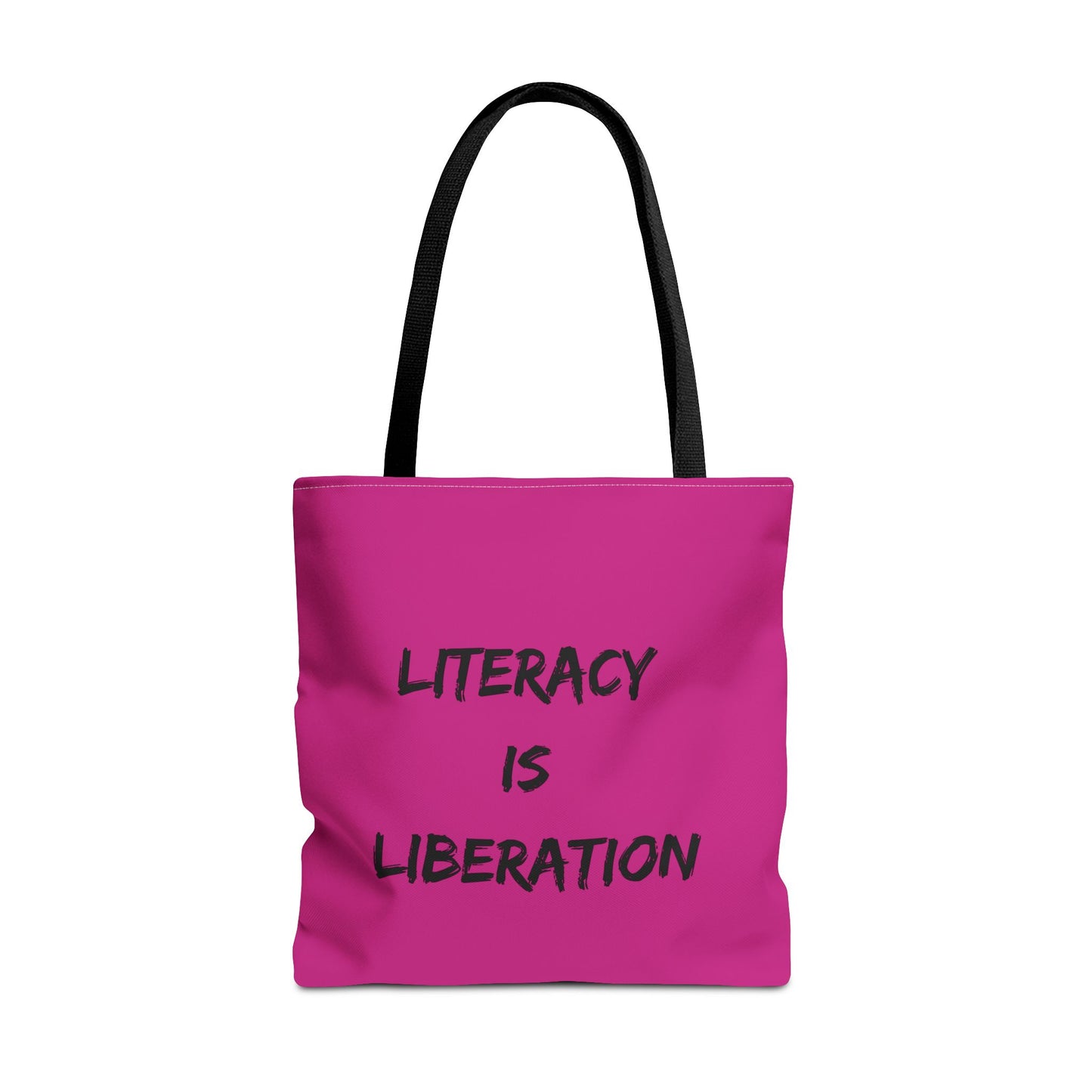 Pink Literacy Tote Bag