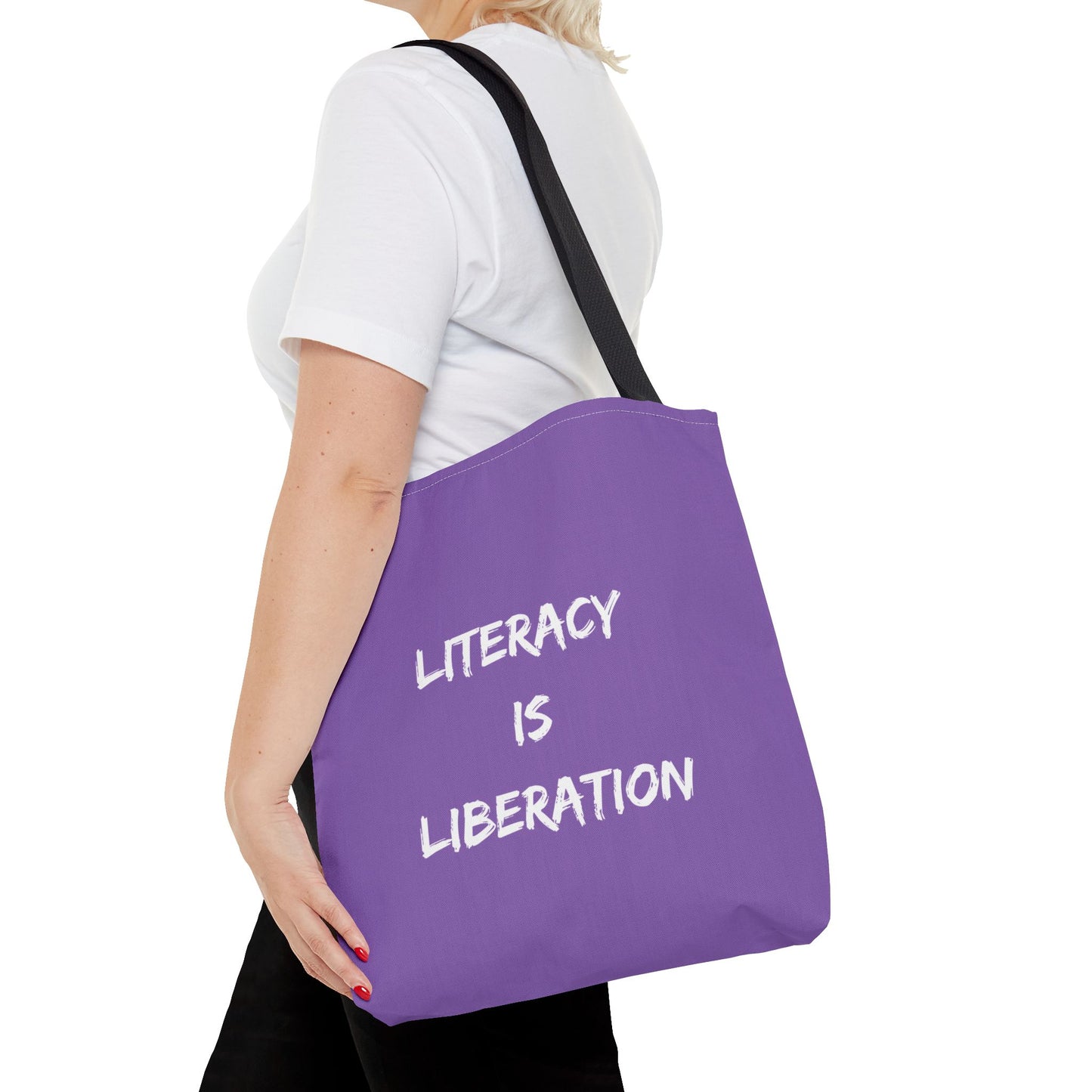 Light Purple Literacy Tote Bag
