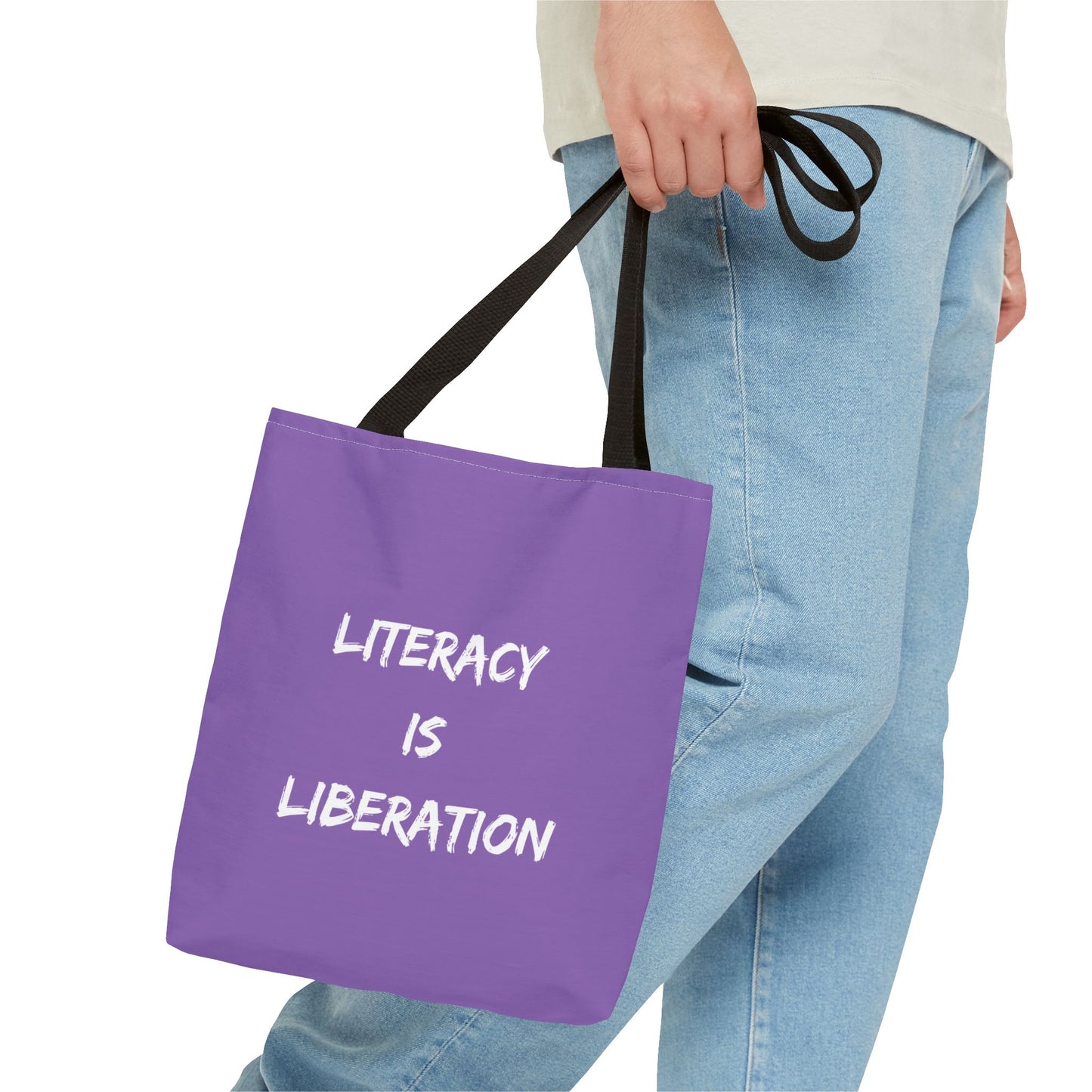 Light Purple Literacy Tote Bag