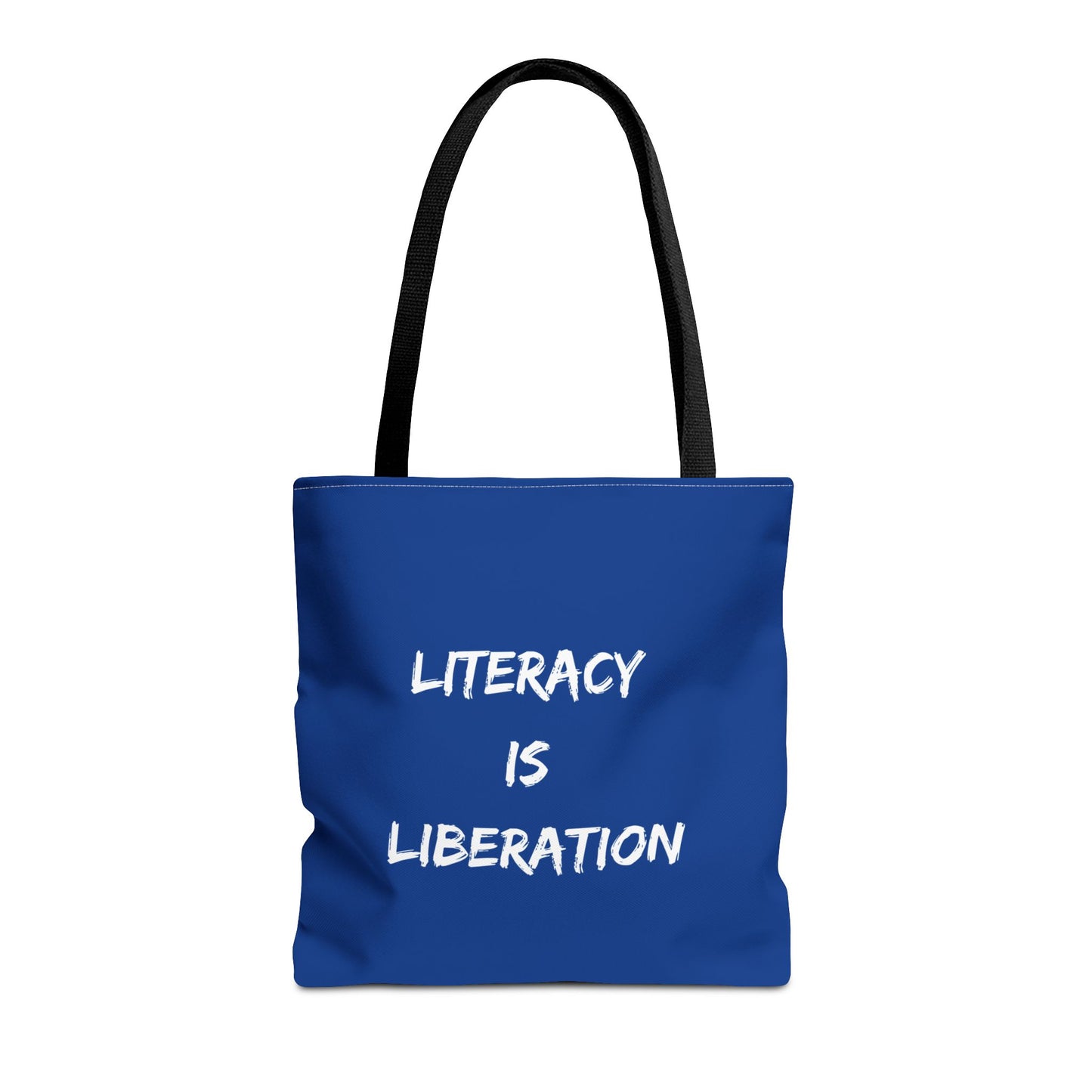 Dark Blue Literacy Tote Bag