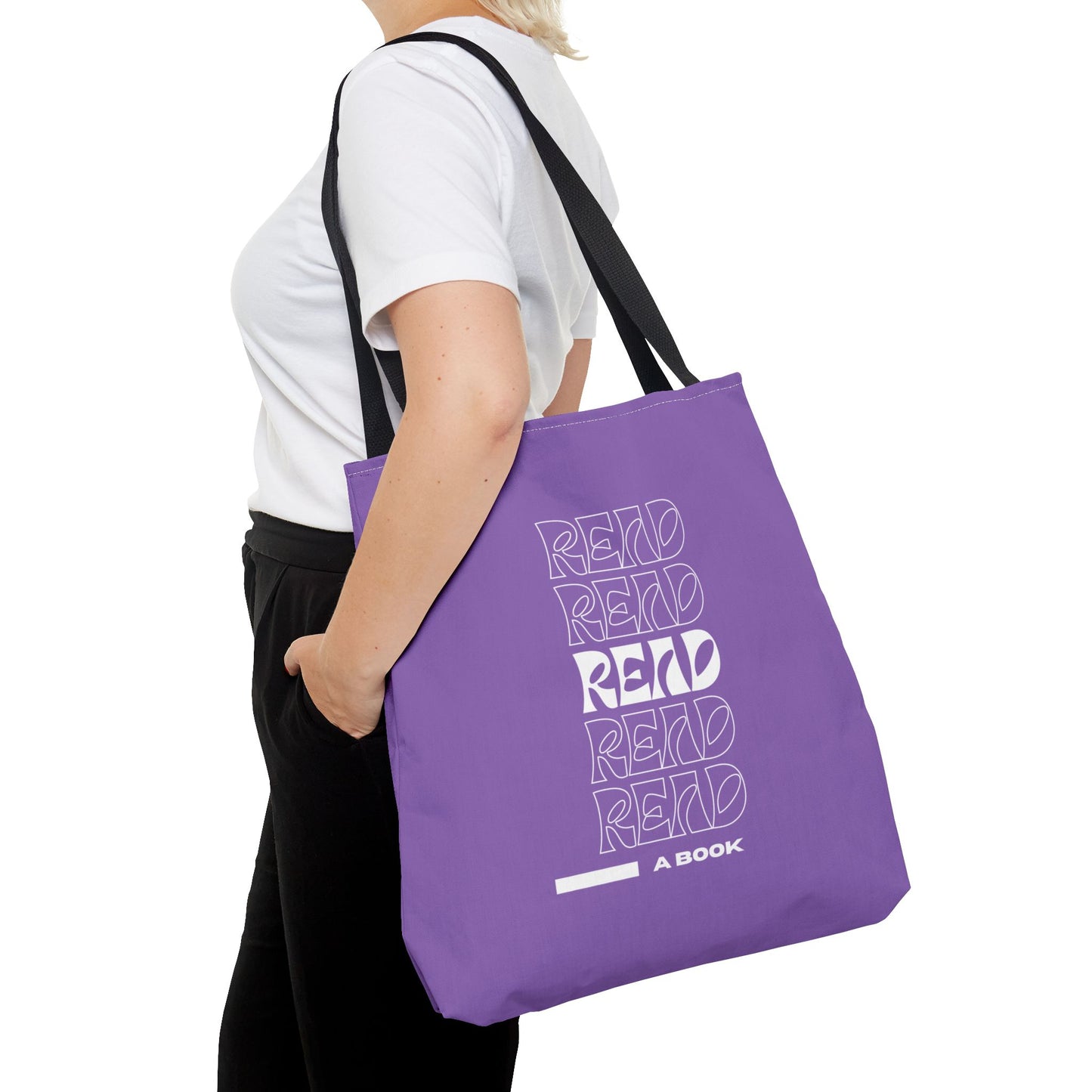Light Purple Read A Book Tote Bag
