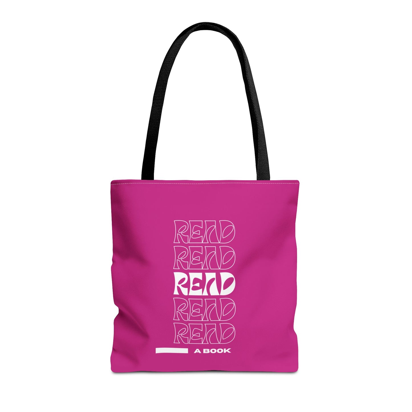 Pink/White Read A Book Tote Bag