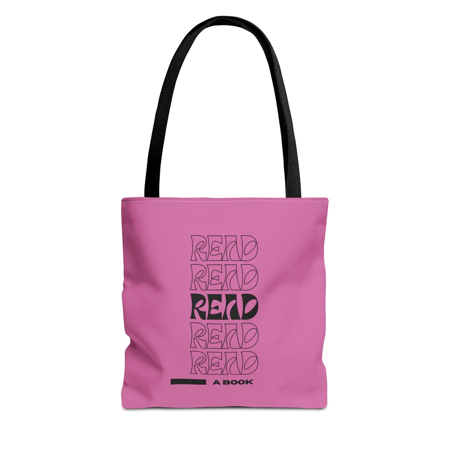 Light Pink/Black Read A Book Tote Bag
