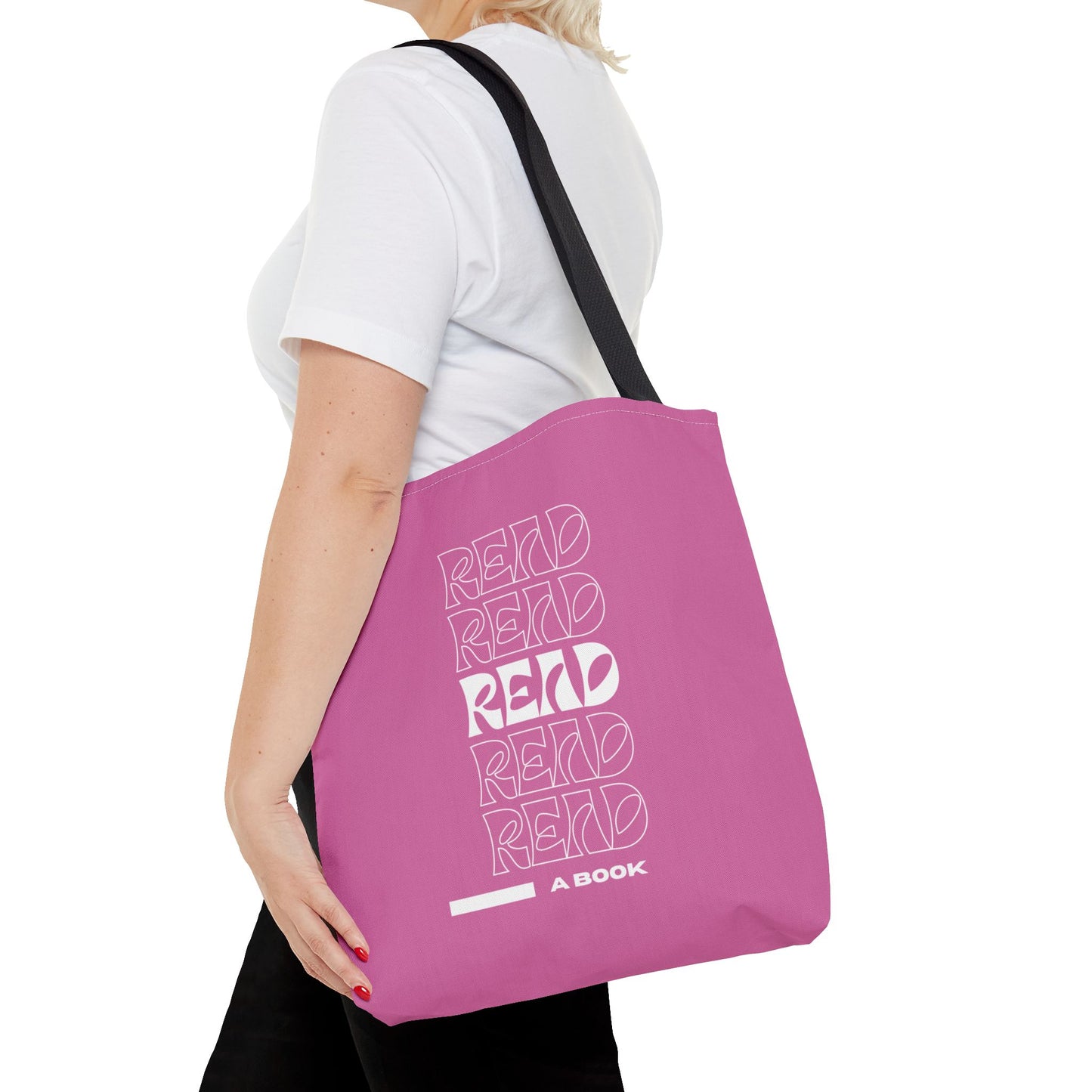 Light Pink Read A Book Tote Bag
