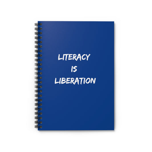 Blue LITERACY Spiral Notebook - Ruled Line