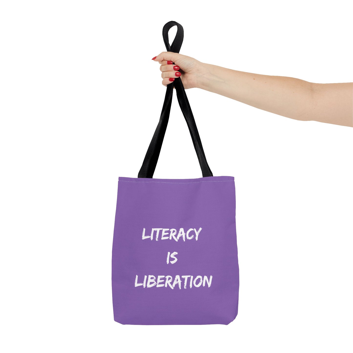 Light Purple Literacy Tote Bag