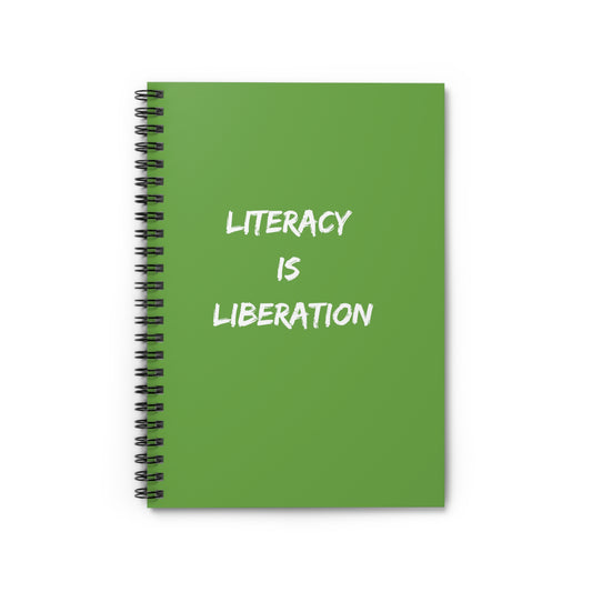 Green LITERACY Spiral Notebook - Ruled Line