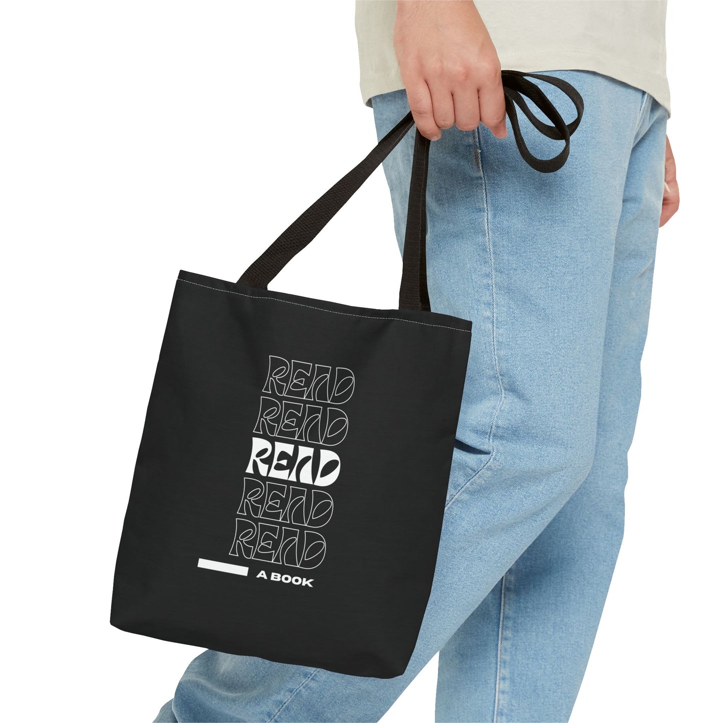 Black Read A Book Tote Bag