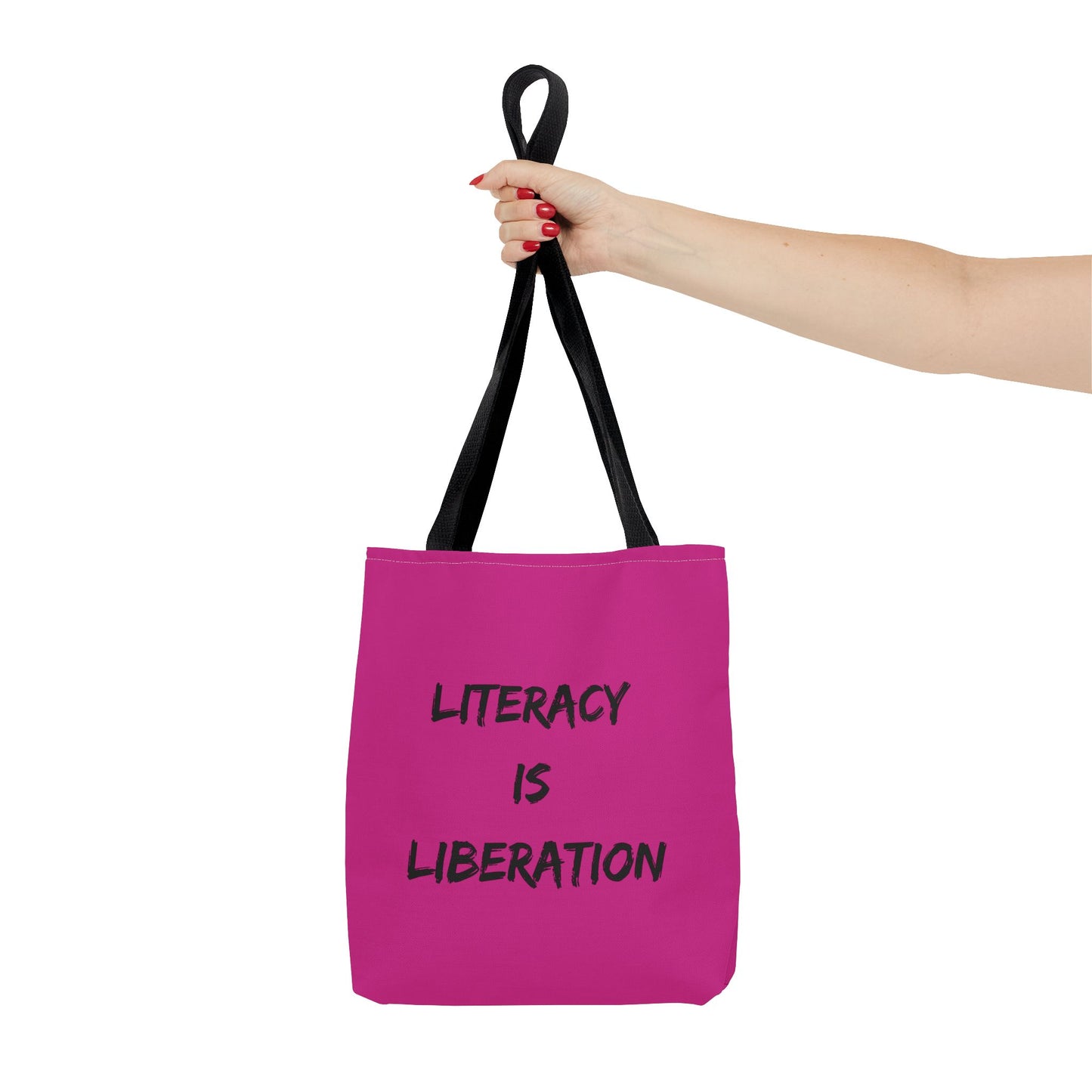 Pink Literacy Tote Bag