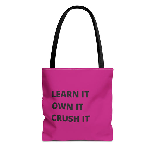 Pink Learn It Tote Bag