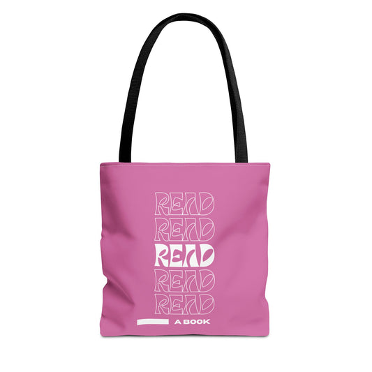 Light Pink Read A Book Tote Bag