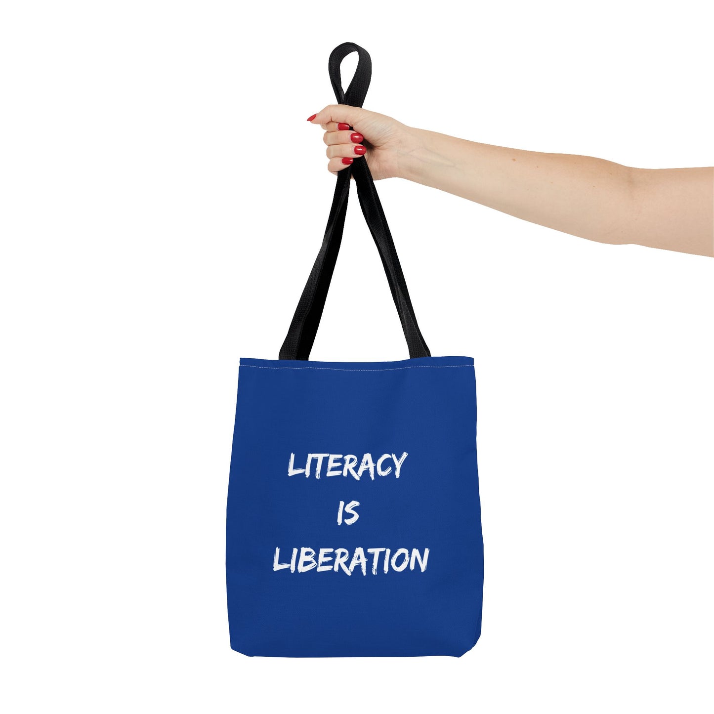 Dark Blue Literacy Tote Bag