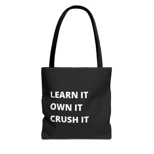 Black Learn It Tote Bag