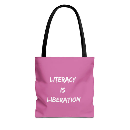 Light Pink Literacy Tote Bag