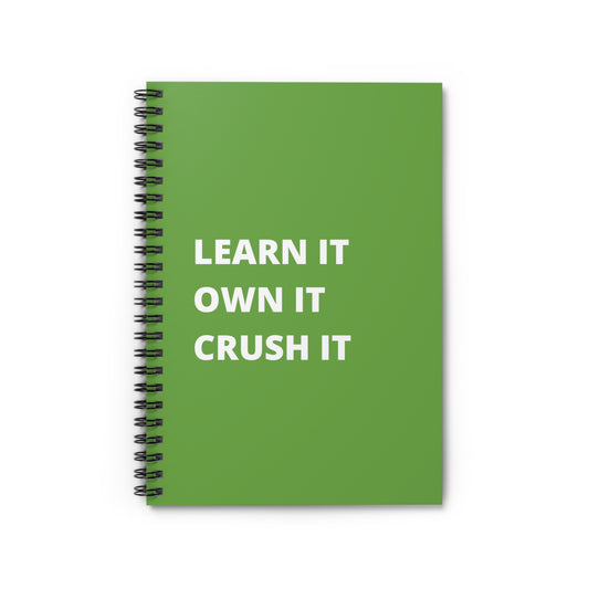 Green Learn It Spiral Notebook - Ruled Line