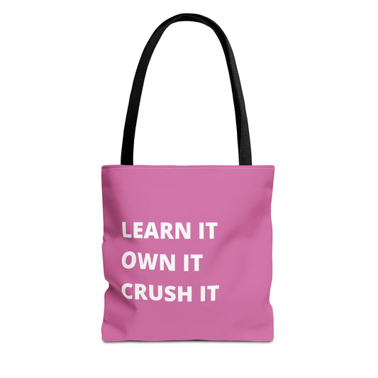 Light Pink Learn It Tote Bag