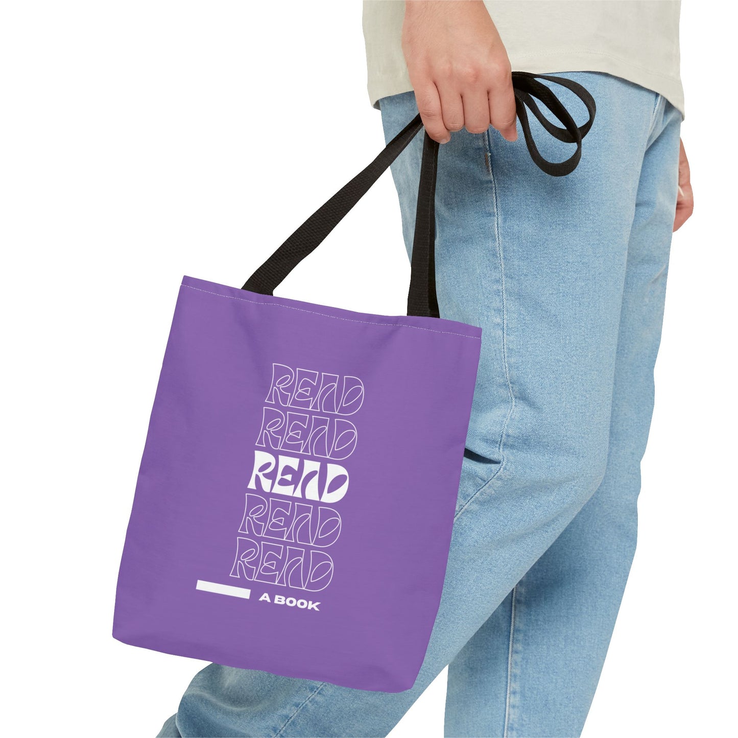 Light Purple Read A Book Tote Bag