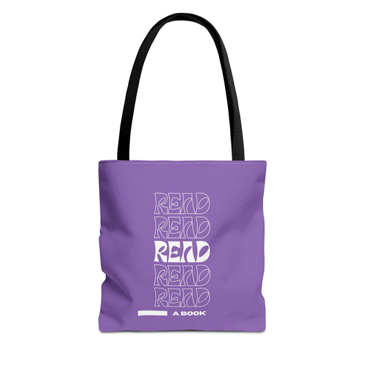 Light Purple Read A Book Tote Bag