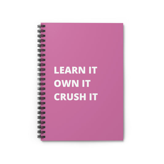 Light Pink Learn It Spiral Notebook - Ruled Line